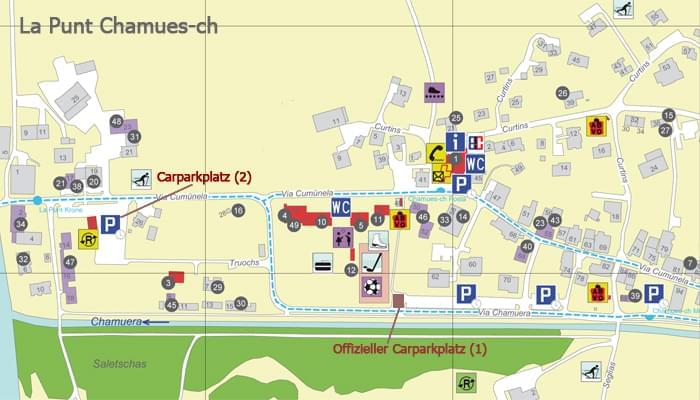 Reisebusse Parkmöglichkeiten La Punt Chamues-ch